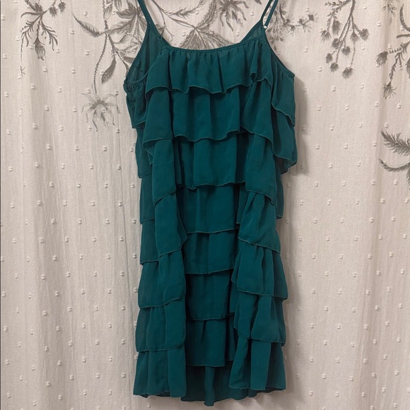 H&M Teal Layered Mini Dress - Picture 6 of 9